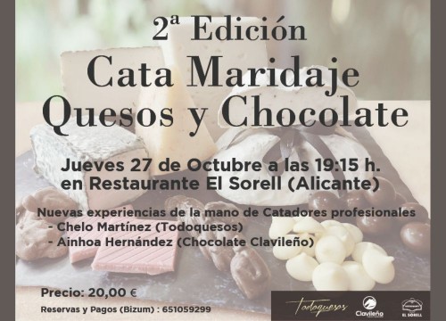 2ª Edición cata y maridaje de Quesos y Chocolates