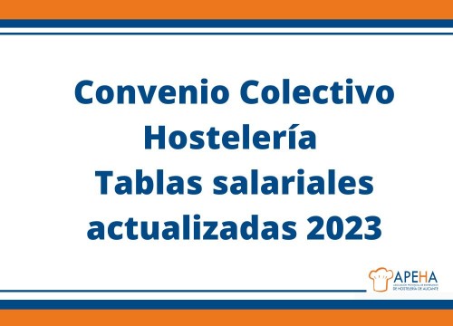 Tablas Salariales Hostelería 2023