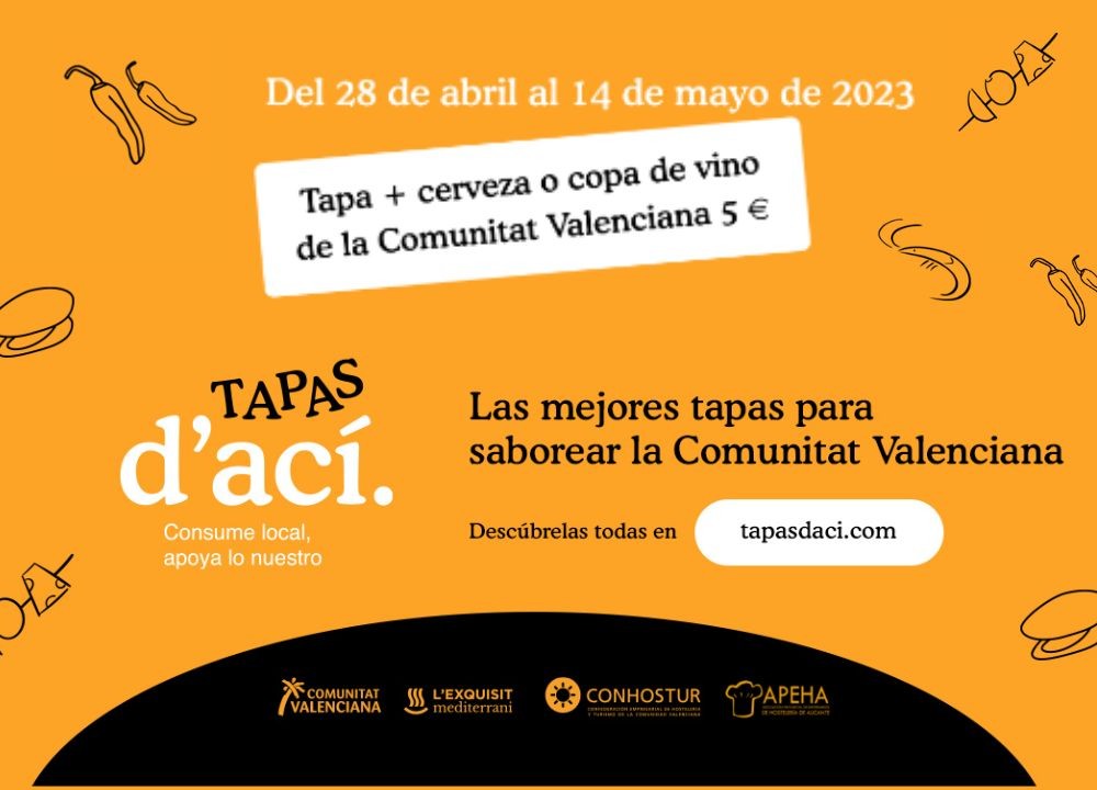 Convocatoria TAPAS D'ACÍ - CONCURSO LA MEJOR TAPA DE LA C. VALENCIANA