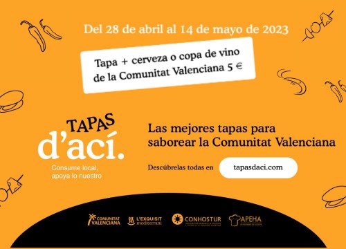 Convocatoria TAPAS D'ACÍ - CONCURSO LA MEJOR TAPA DE LA C. VALENCIANA