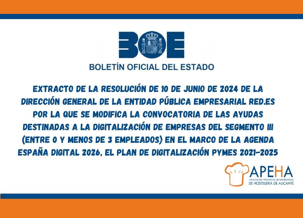 Modificación convocatoria ayudas del Programa Kit Digital Segmento III