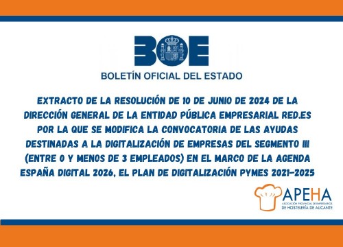 Modificación convocatoria ayudas del Programa Kit Digital Segmento III