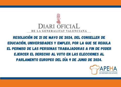 Elecciones al Parlamento Europeo del día 9 de junio de 2024