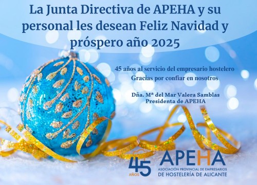 APEHA les desea Felices Fiestas