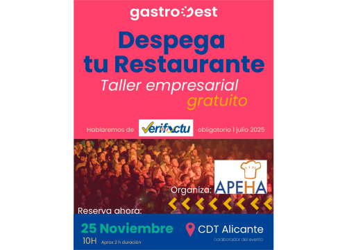 TALLER EMPRESARIAL GRATUITO: DESPEGA TU RESTAURANTE