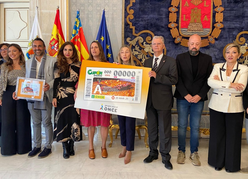 Alicante Capital Española de la Gastronomía será el motivo de cinco millones de cupones de la ONCE