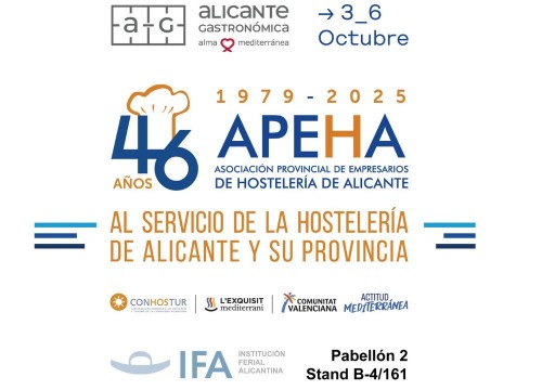 APEHA participará en Alicante Gastronómica 2025 con su propio Stand con showcookings que pondrán en valor la cocina de la provincia Alicantina