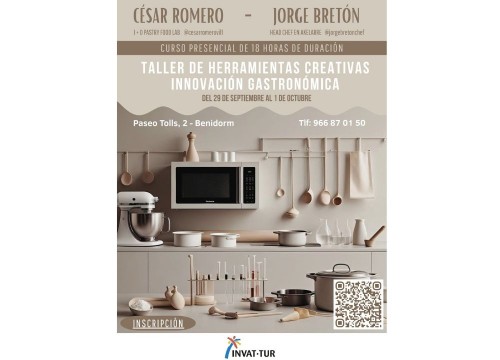 Taller de creatividad e innovación gastronómica - presencial 2025